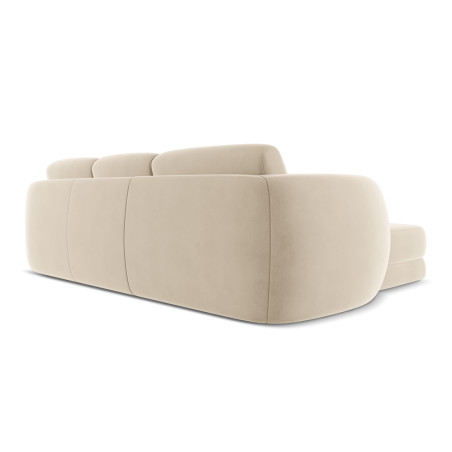 Sofa d'angle Kiana Velours Light beige