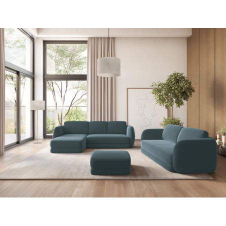 Sofa d'angle Kiana Velours Marine