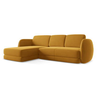 Sofa d'angle Kiana Velours Mustard