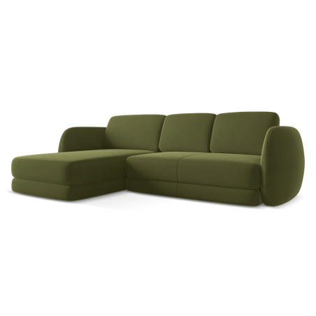 Sofa d'angle Kiana Velours Olive