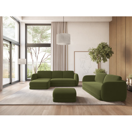 Sofa d'angle Kiana Velours Olive