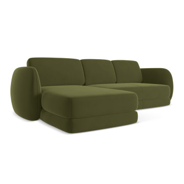 Sofa d'angle Kiana Velours Olive