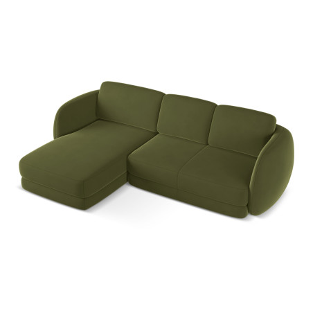 Sofa d'angle Kiana Velours Olive