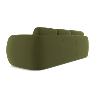 Sofa d'angle Kiana Velours Olive