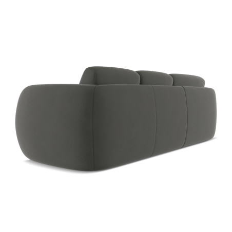 Sofa d'angle Kiana Velours Steel