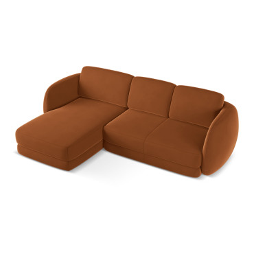 Sofa d'angle Kiana Velours Terracotta