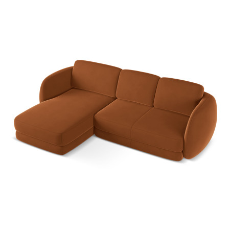 Sofa d'angle Kiana Velours Terracotta