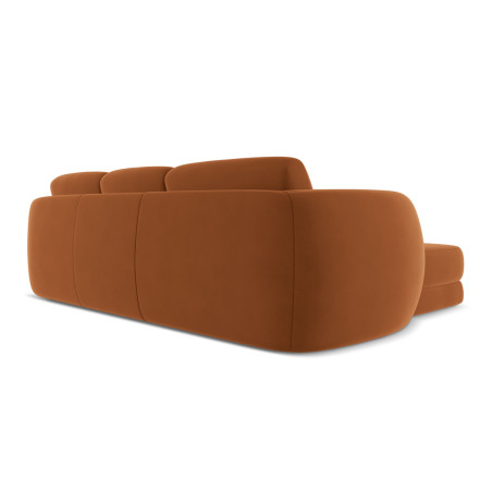 Sofa d'angle Kiana Velours Terracotta