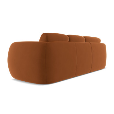 Sofa d'angle Kiana Velours Terracotta