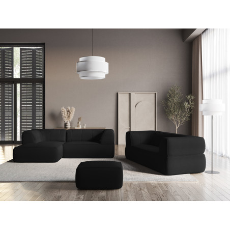 Sofa d'angle Liko Boucle Anthracite