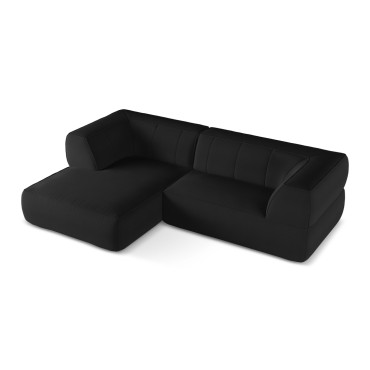 Sofa d'angle Liko Boucle Anthracite