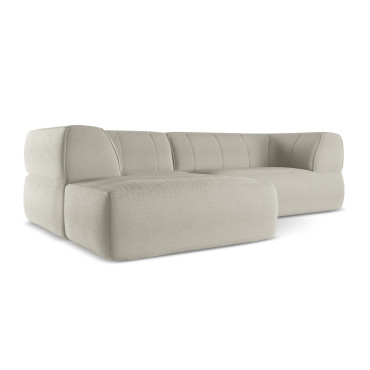 Sofa d'angle Liko Boucle Light beige