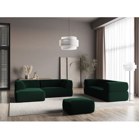 Sofa d'angle Liko Velours Bottle green