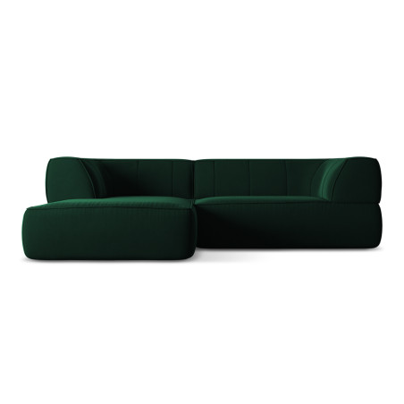 Sofa d'angle Liko Velours Bottle green