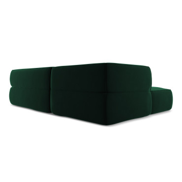 Sofa d'angle Liko Velours Bottle green