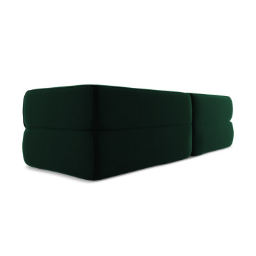 Sofa d'angle Liko Velours Bottle green