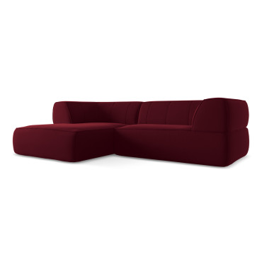 Sofa d'angle Liko Velours Burgundy