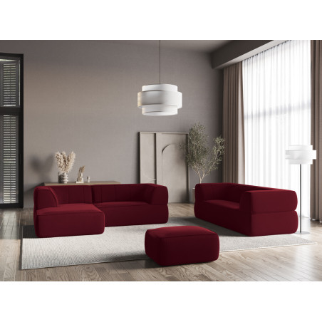 Sofa d'angle Liko Velours Burgundy