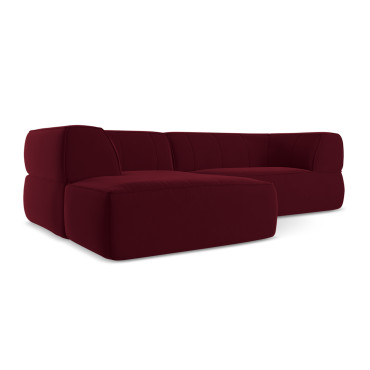 Sofa d'angle Liko Velours Burgundy