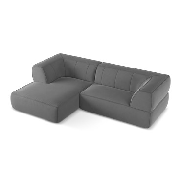 Sofa d'angle Liko Velours Gray