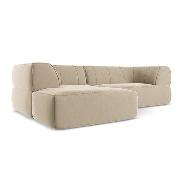 Sofa d'angle Liko Velours Light beige