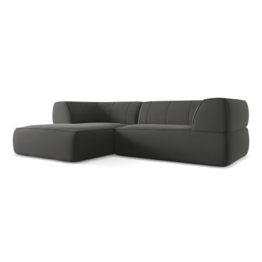 Sofa d'angle Liko Velours Steel