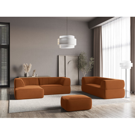 Sofa d'angle Liko Velours Terracotta