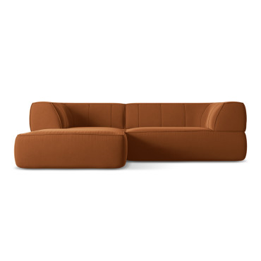 Sofa d'angle Liko Velours Terracotta