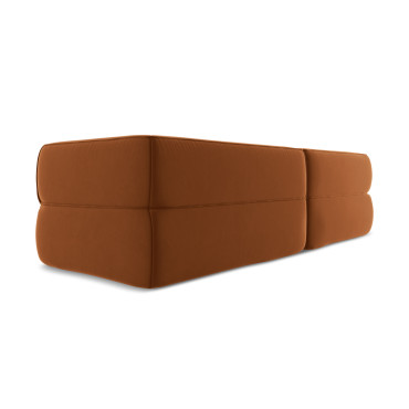 Sofa d'angle Liko Velours Terracotta