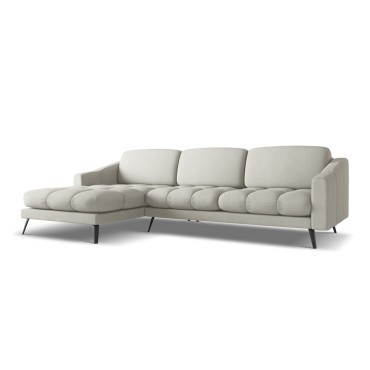 Sofa d'angle Nalu Chenille Beige