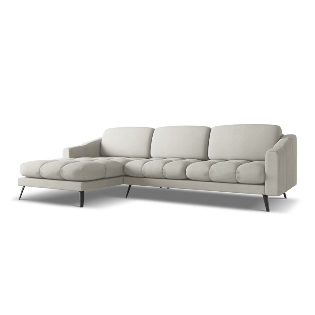 Sofa d'angle Nalu Chenille Beige