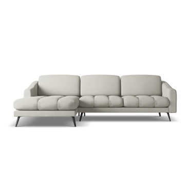 Sofa d'angle Nalu Chenille Beige