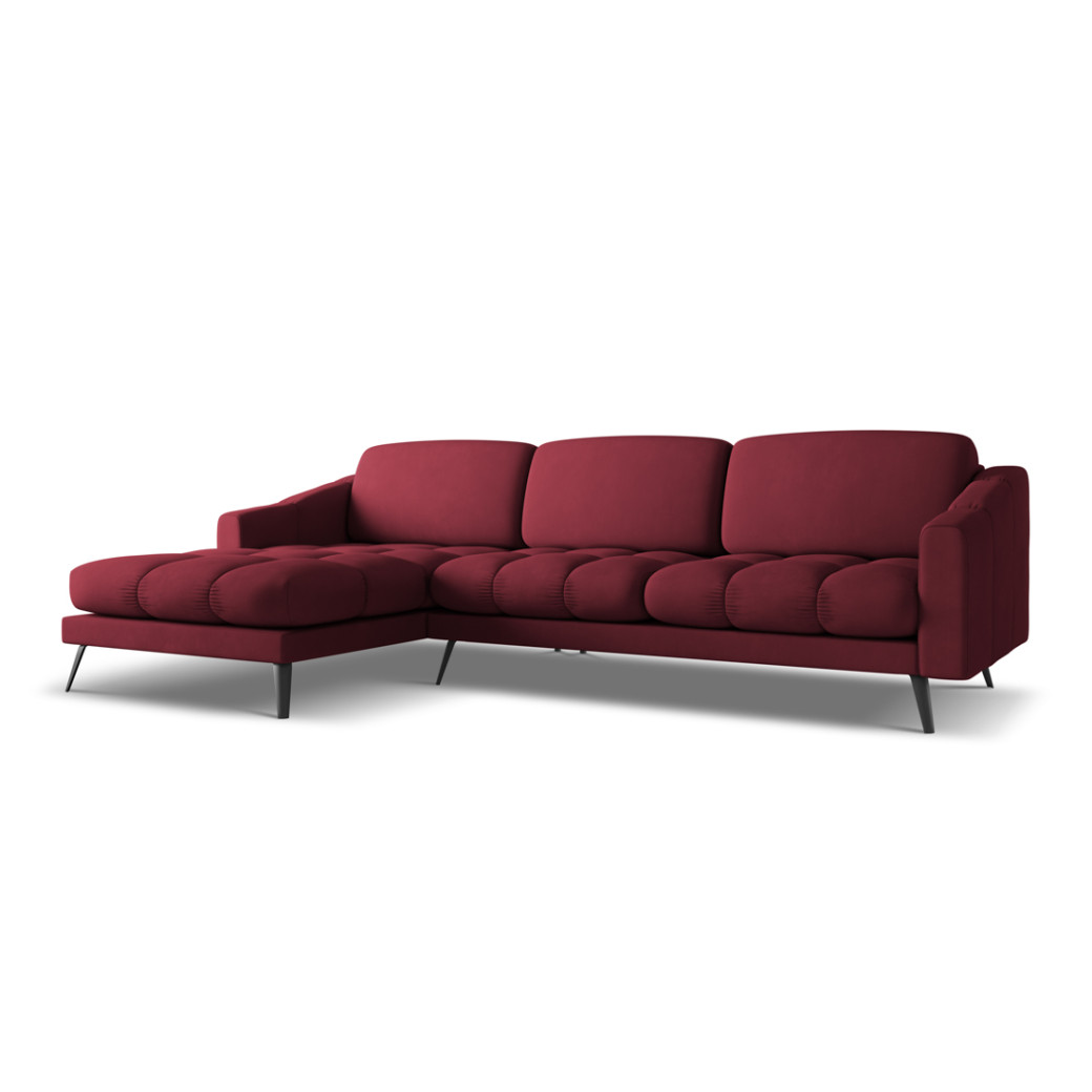 Sofa d'angle Nalu Chenille Claret