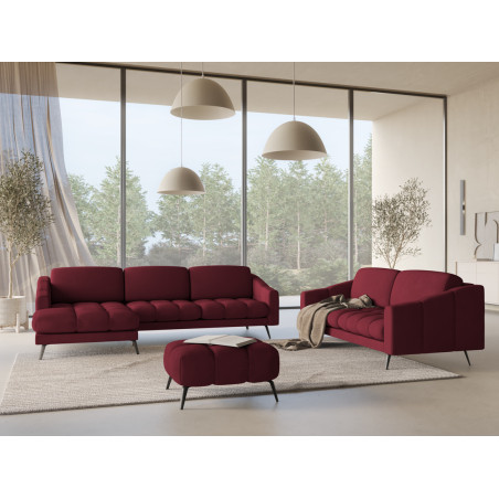 Sofa d'angle Nalu Chenille Claret