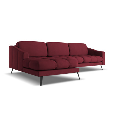 Sofa d'angle Nalu Chenille Claret