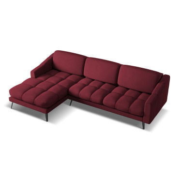 Sofa d'angle Nalu Chenille Claret