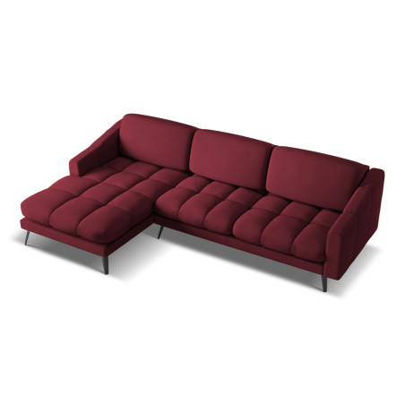 Sofa d'angle Nalu Chenille Claret