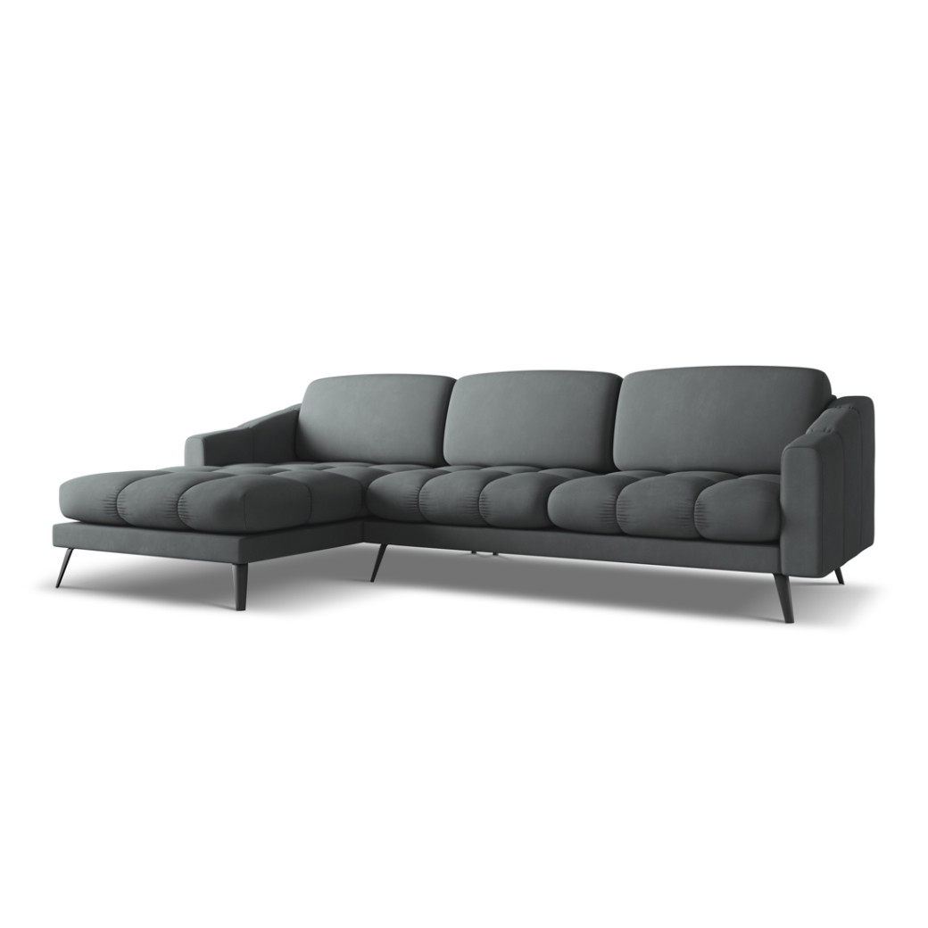 Sofa d'angle Nalu Chenille Graphite