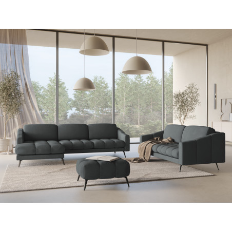 Sofa d'angle Nalu Chenille Graphite