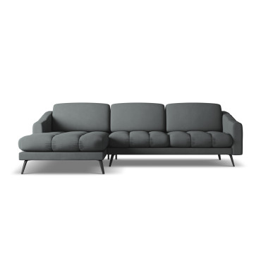 Sofa d'angle Nalu Chenille Graphite