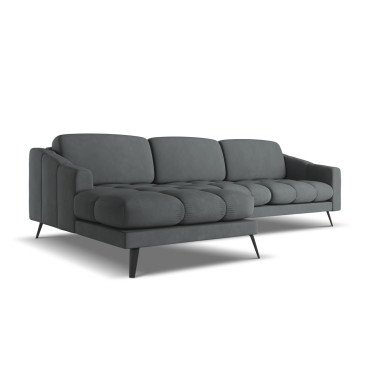 Sofa d'angle Nalu Chenille Graphite