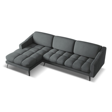 Sofa d'angle Nalu Chenille Graphite