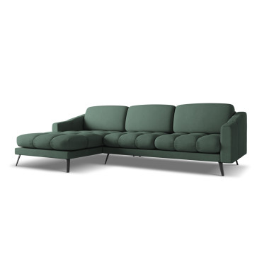 Sofa d'angle Nalu Chenille Green