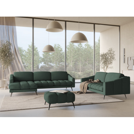 Sofa d'angle Nalu Chenille Green