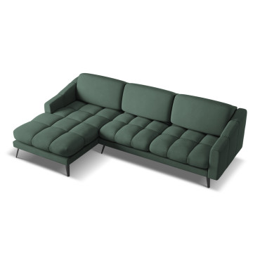 Sofa d'angle Nalu Chenille Green