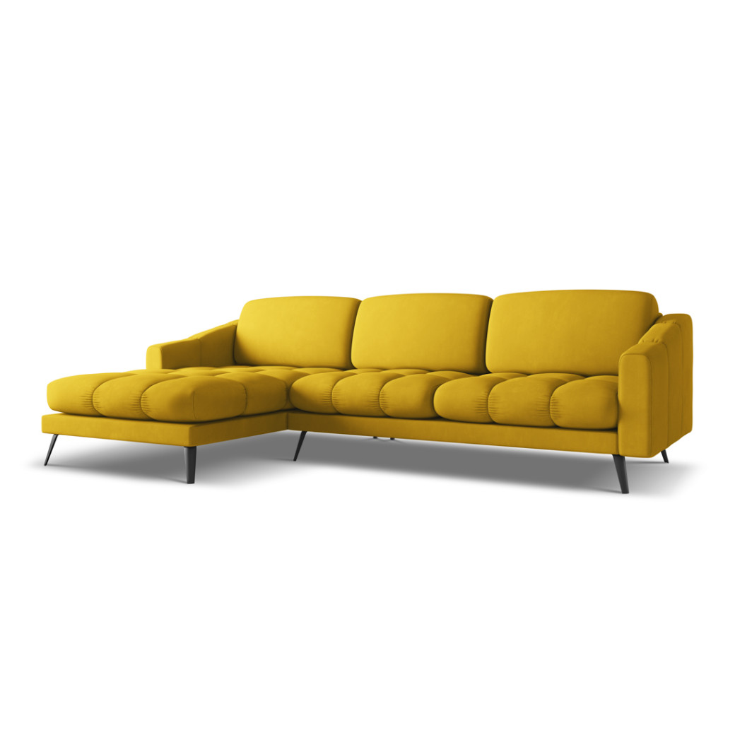 Sofa d'angle Nalu Chenille Mustard