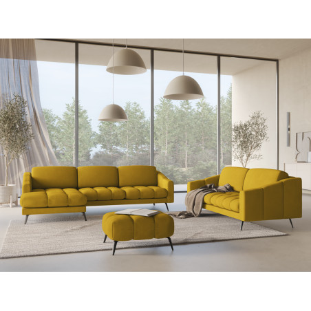 Sofa d'angle Nalu Chenille Mustard