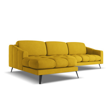 Sofa d'angle Nalu Chenille Mustard