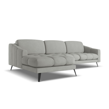 Sofa d'angle Nalu Chenille Taupe