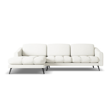 Sofa d'angle Nalu Chenille White